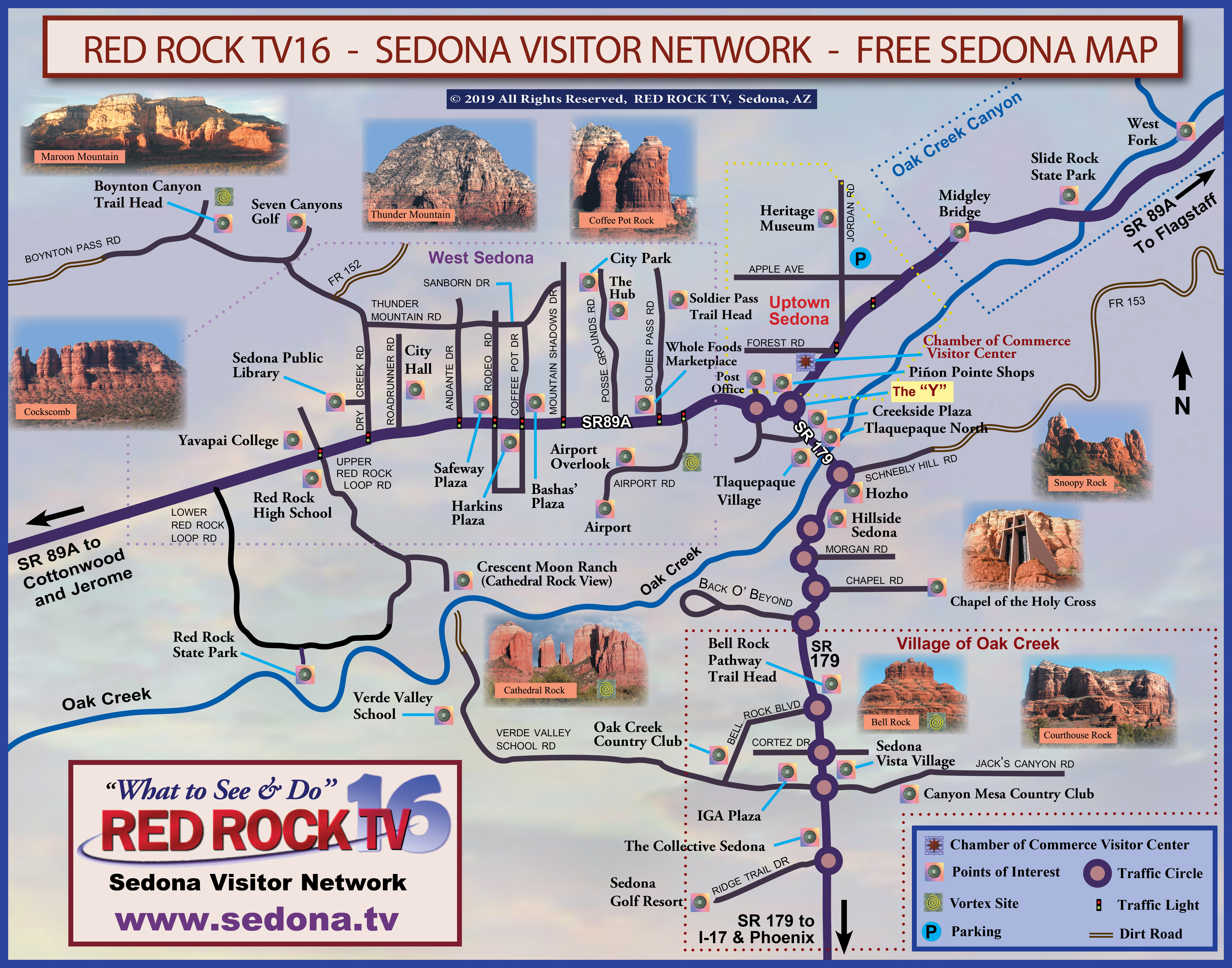Map of Sedona featured on SEDONA.TV Your 1 Guide to Sedona