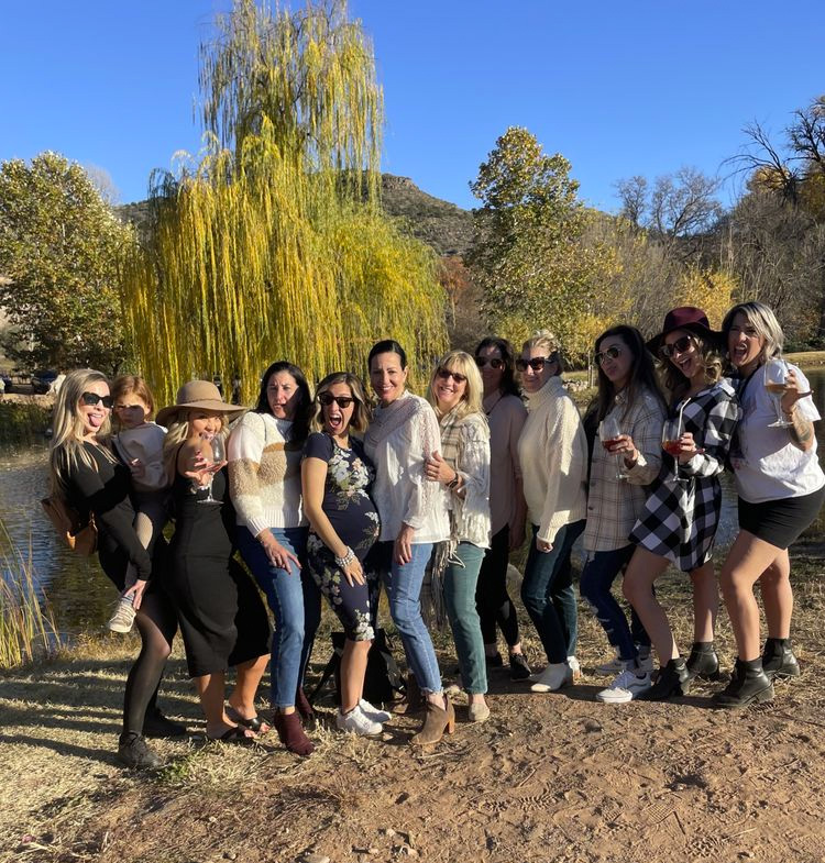 Group of women enjoying a tour with Bliss Wine Tours