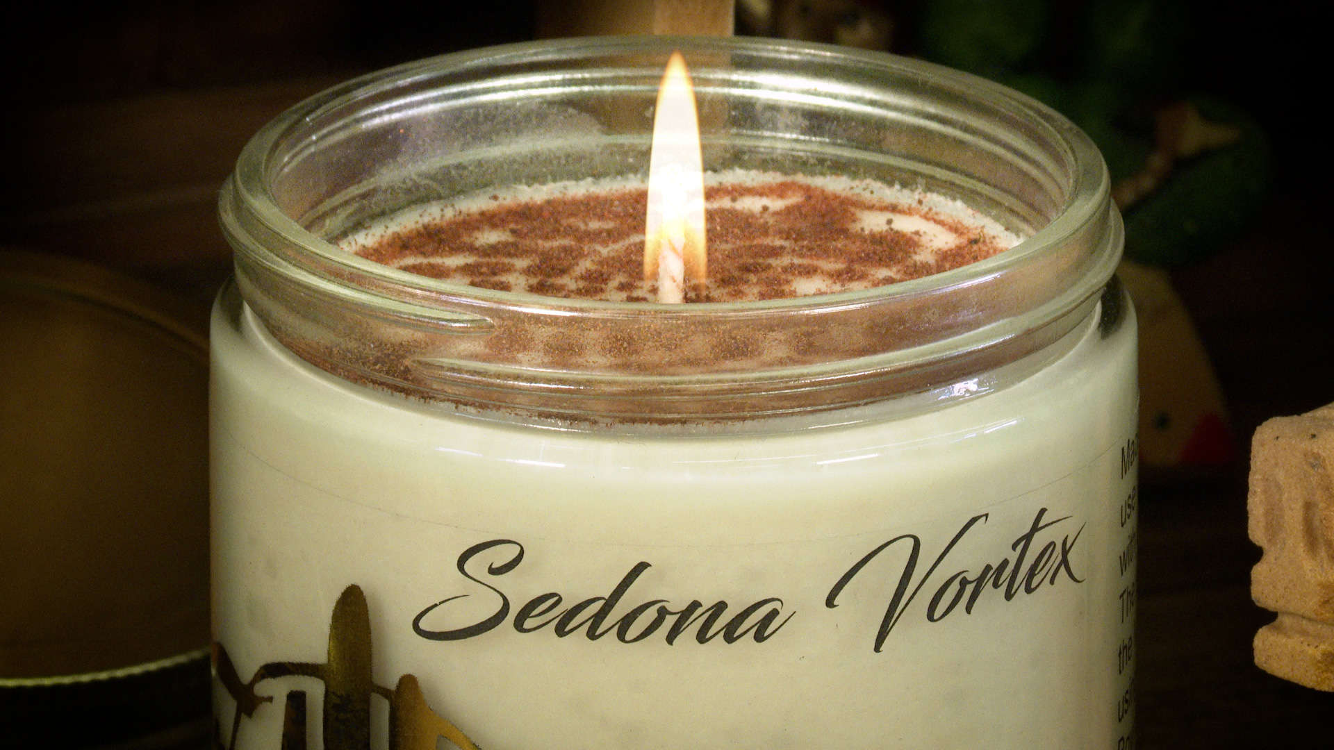 Sedona vortex candle available at Wine, Whiskey and Whatnot in Cottonwood