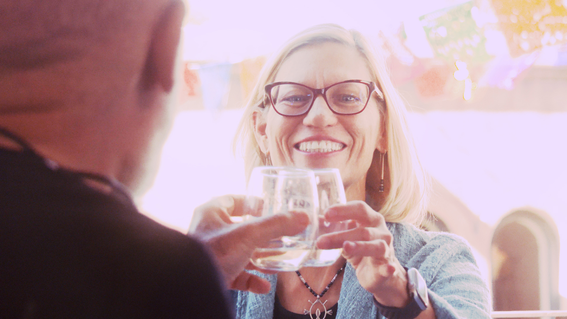 Woman tasting wine at Vino Zona in Sedona